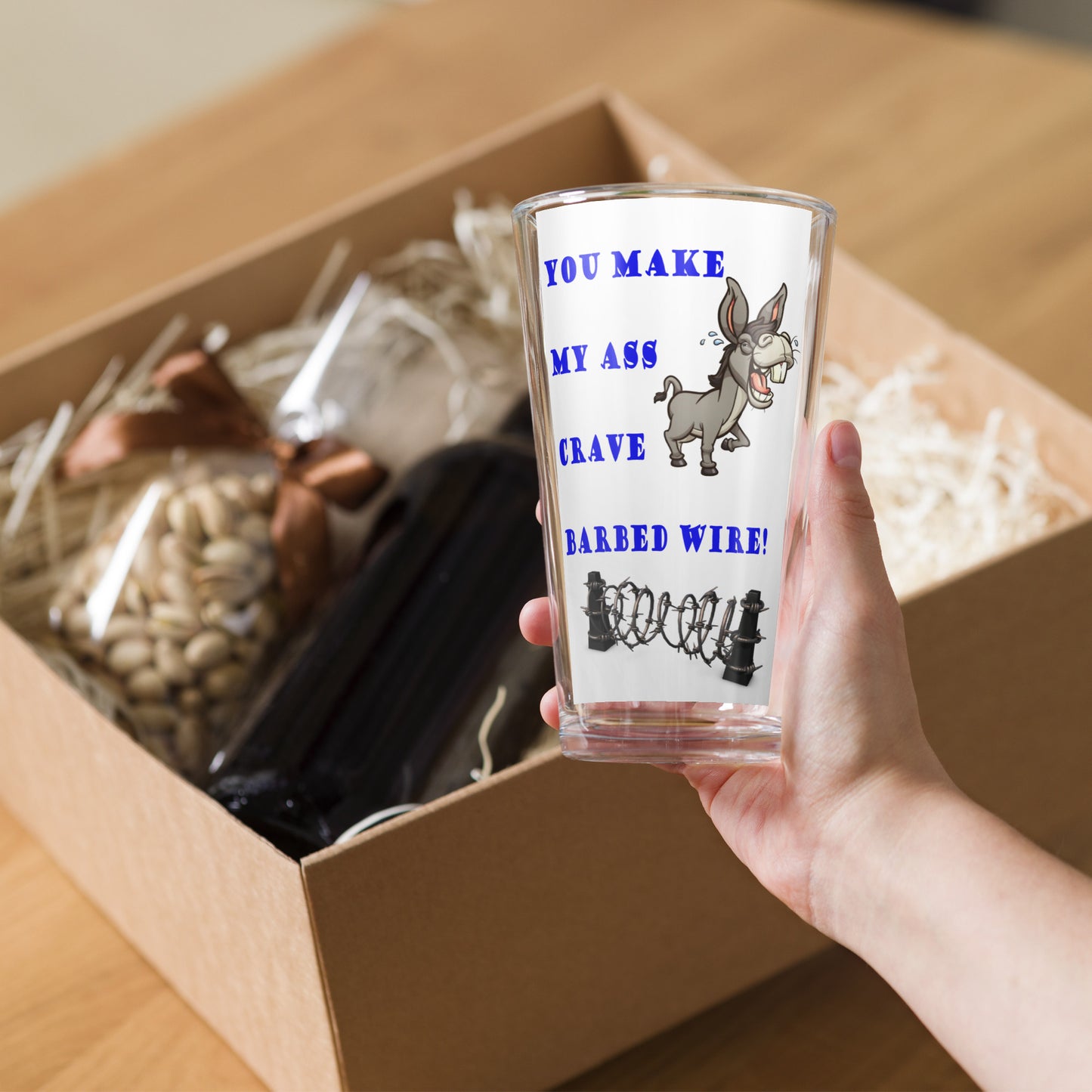 Irreverent Country Humor Unique Shaker pint glass