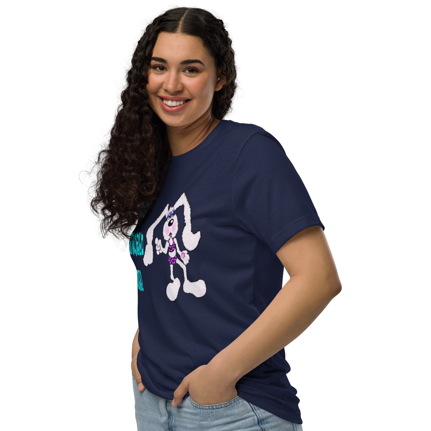 Intergalactic Space Bunny Funny Unisex staple eco t-shirt