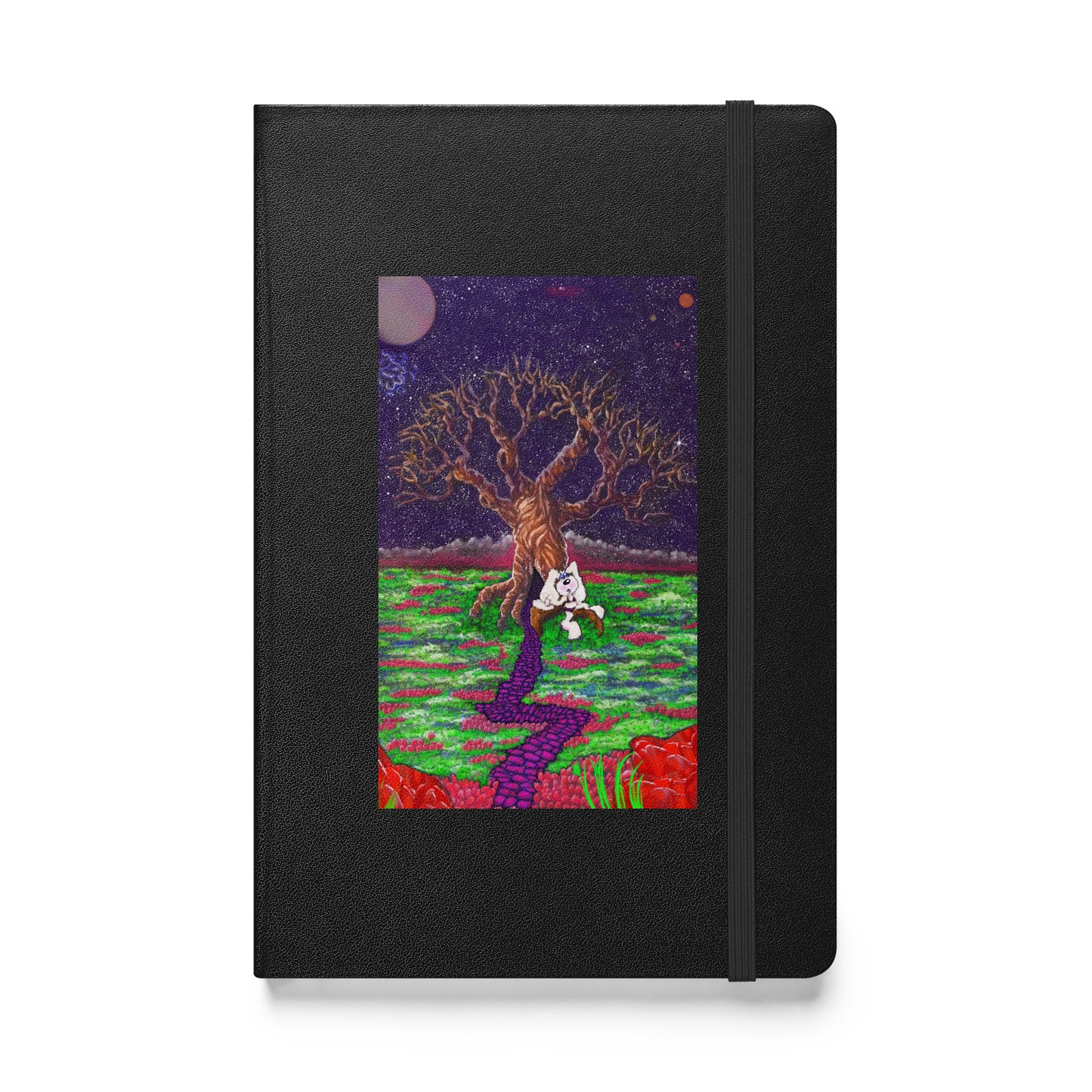 Inter Galactic Space Bunny Art Hardcover bound notebook