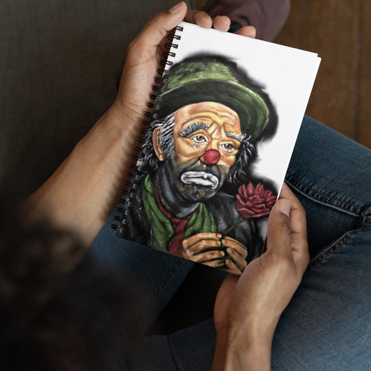 Emmett Kelly Sad Clown Original Art Spiral notebook