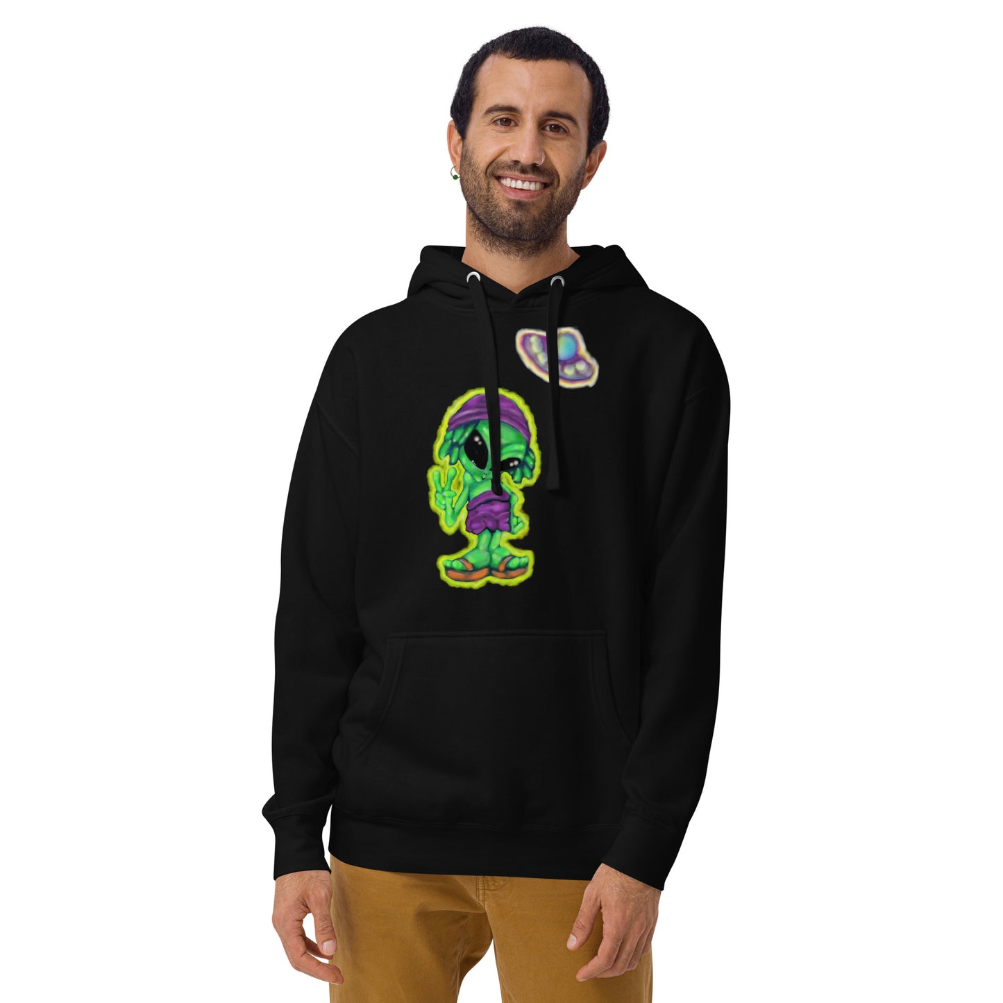 Alien and Ship Design Unisex Hoodie