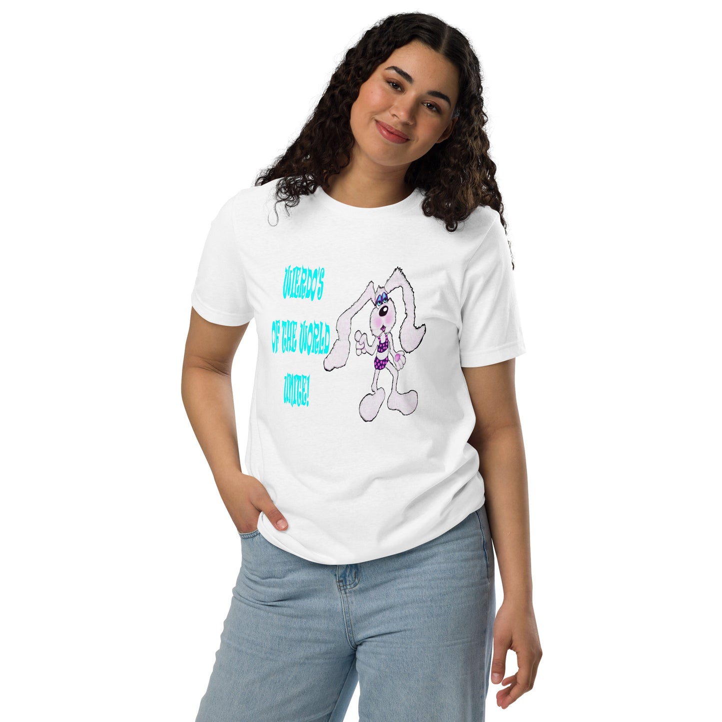 Intergalactic Space Bunny Funny Unisex staple eco t-shirt