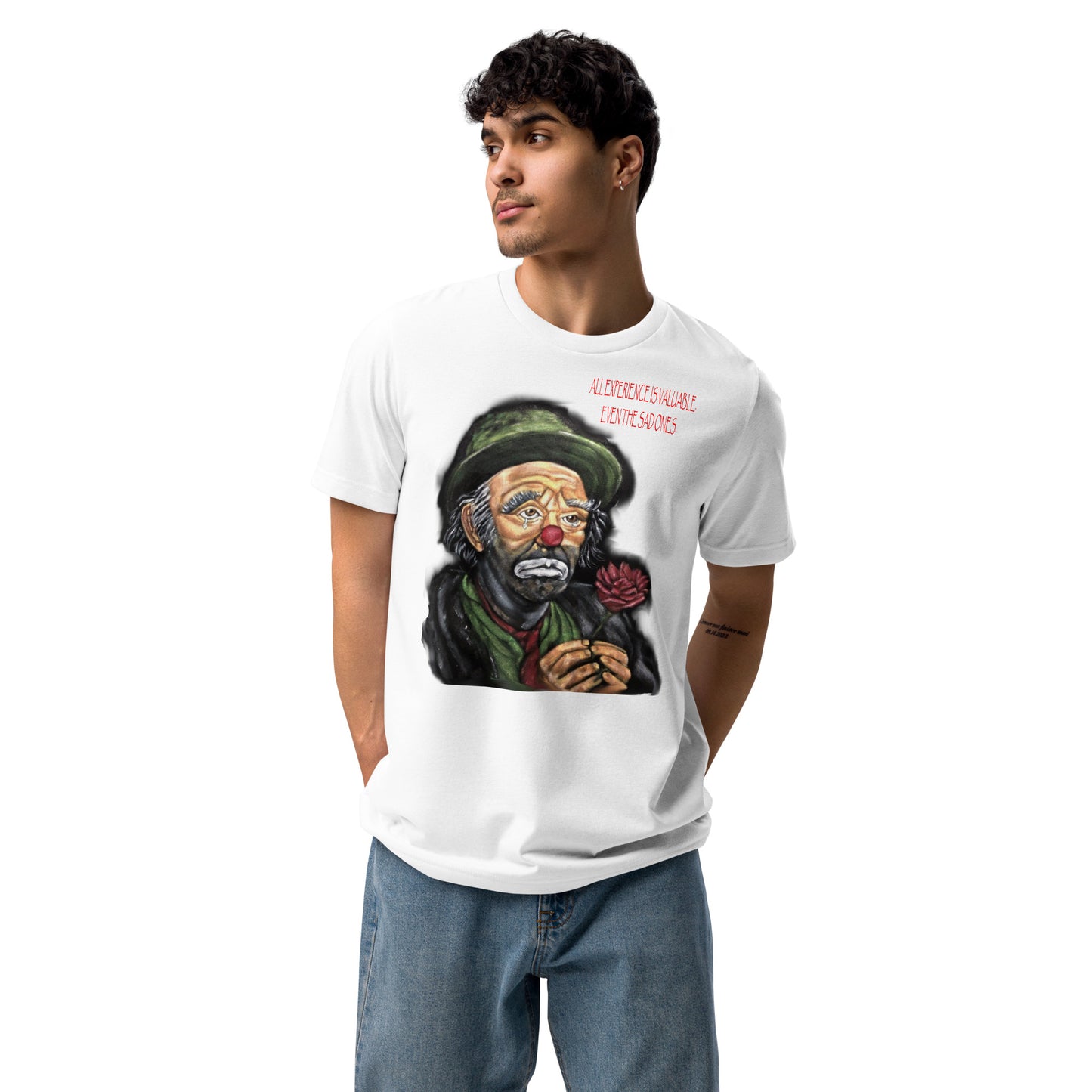 Emmett Kelley Sad Clown Original Art Unisex staple eco t-shirt