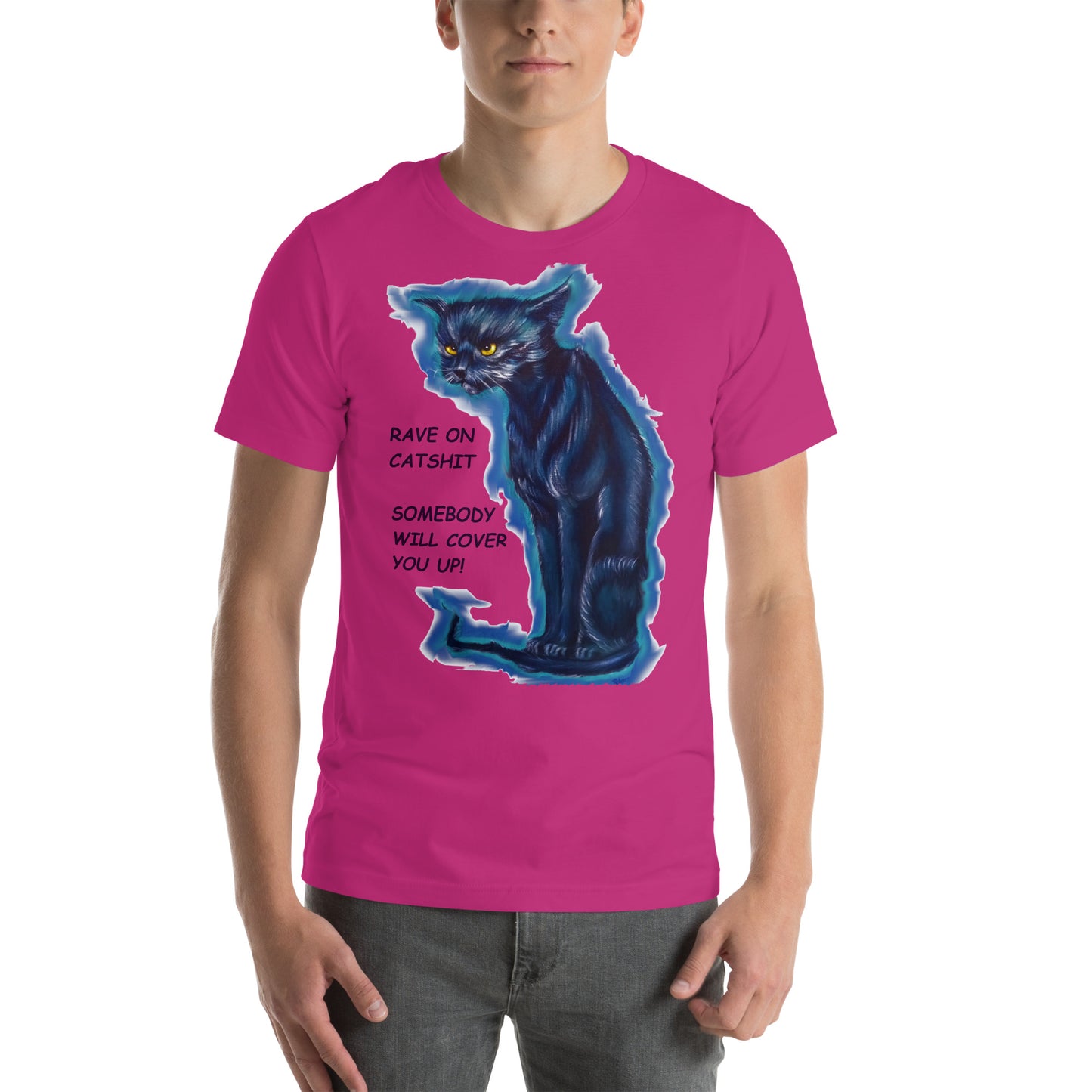 Country Humor Angry Cat Unisex t-shirt