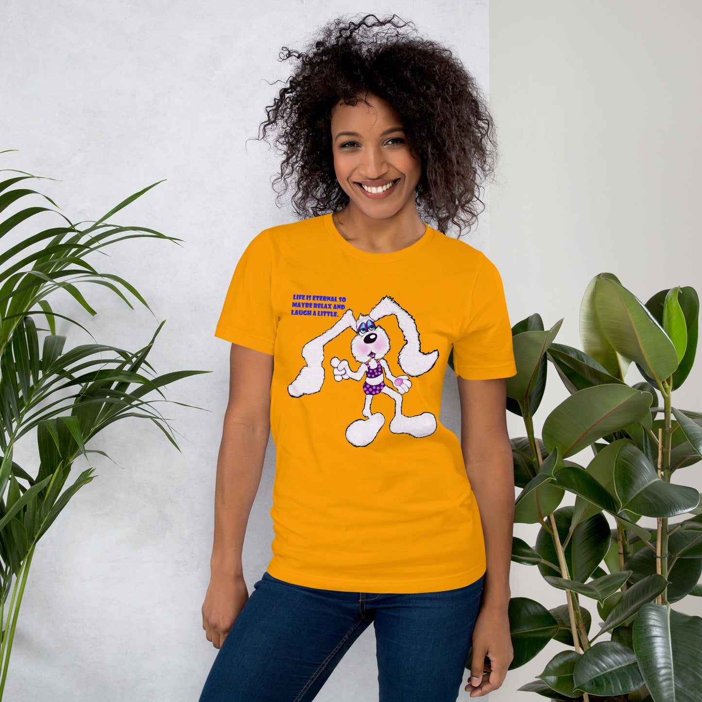 Intergalactic Space Bunny Fun Unisex t-shirt