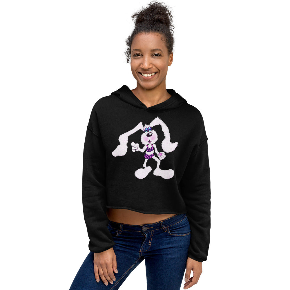 Intergalactic Space Bunny Crop Hoodie