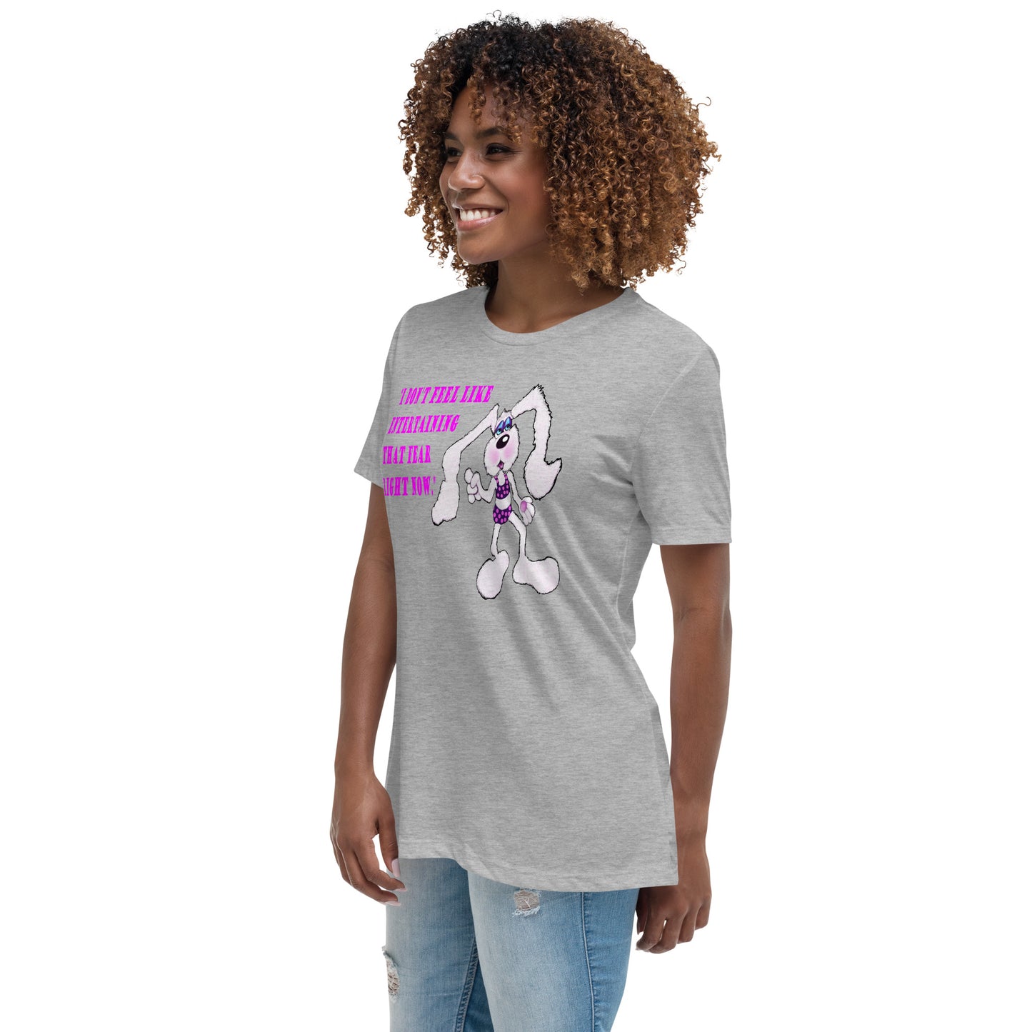 Intergalactic Space Bunny Fun Women's Relaxed T-Shirt