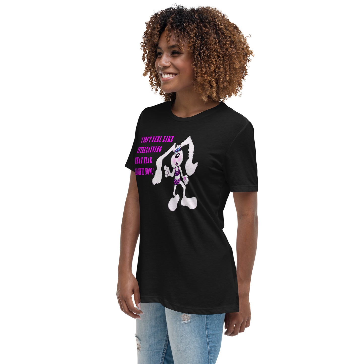 Intergalactic Space Bunny Fun Women's Relaxed T-Shirt