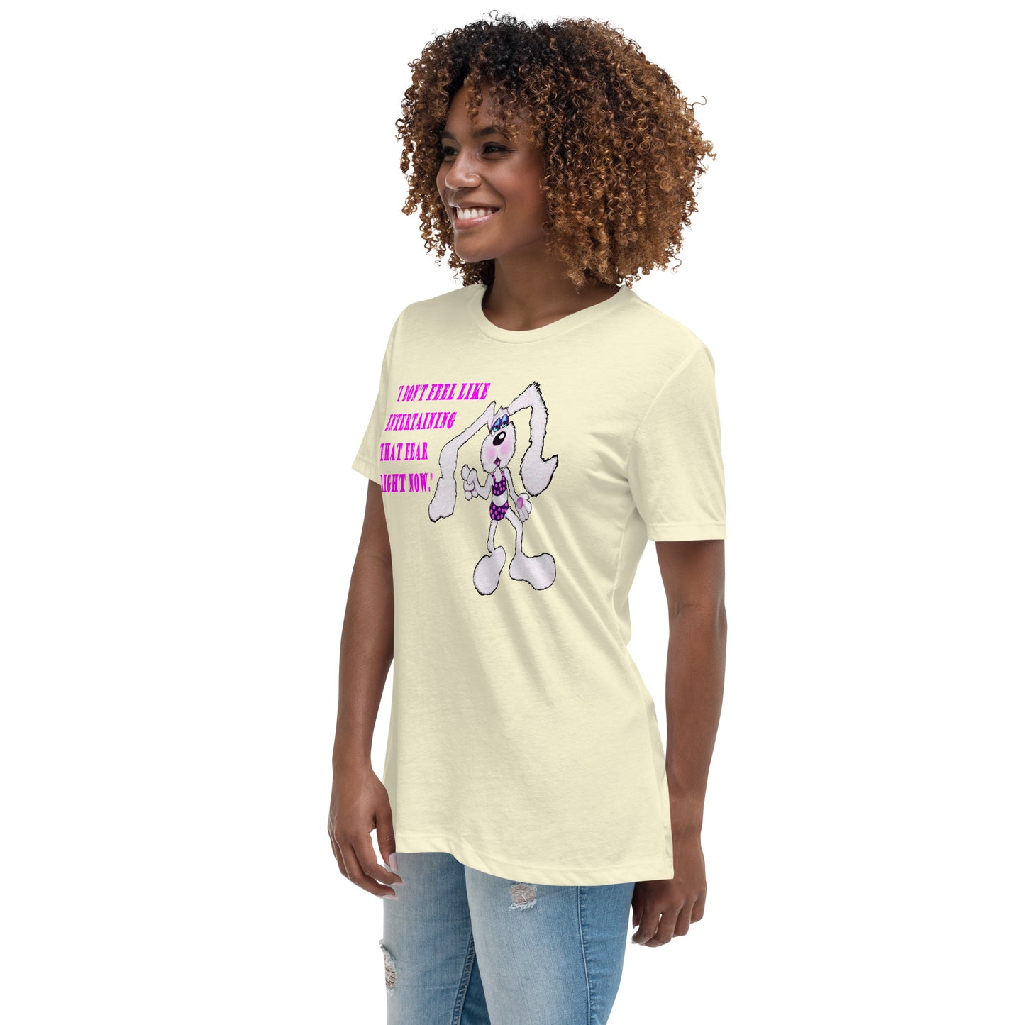 Intergalactic Space Bunny Fun Women's Relaxed T-Shirt