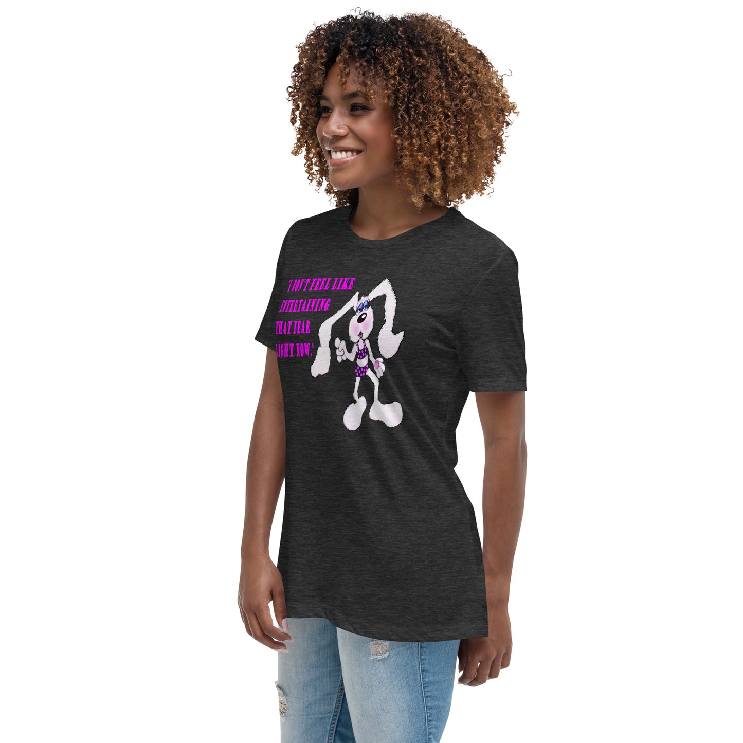 Intergalactic Space Bunny Fun Women's Relaxed T-Shirt