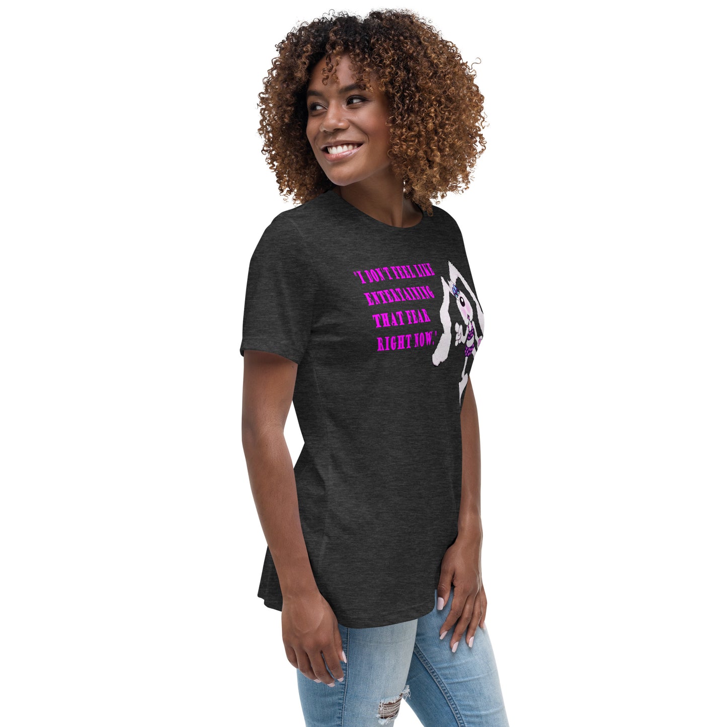 Intergalactic Space Bunny Fun Women's Relaxed T-Shirt