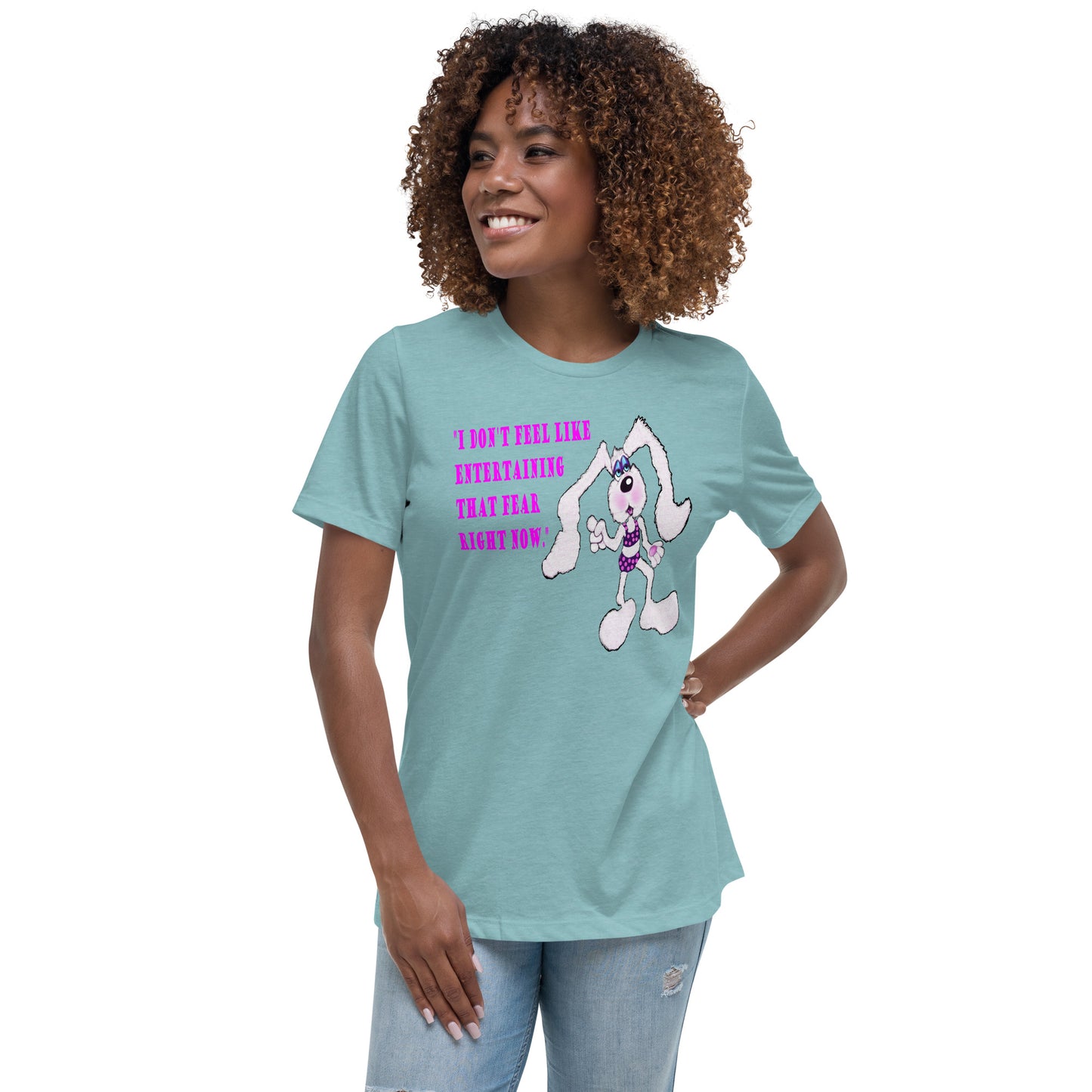 Intergalactic Space Bunny Fun Women's Relaxed T-Shirt