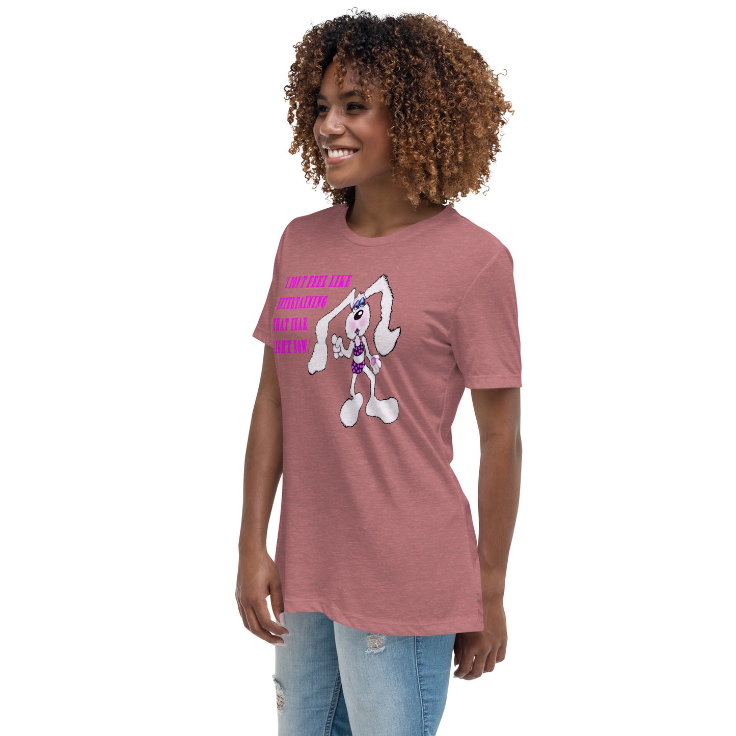 Intergalactic Space Bunny Fun Women's Relaxed T-Shirt