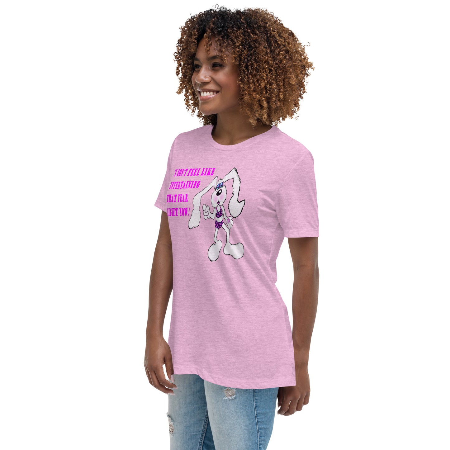 Intergalactic Space Bunny Fun Women's Relaxed T-Shirt