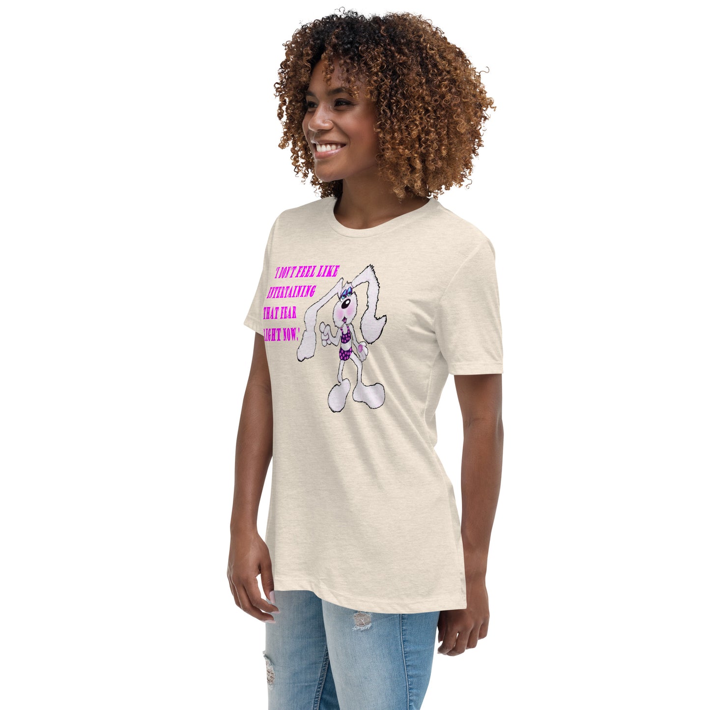 Intergalactic Space Bunny Fun Women's Relaxed T-Shirt