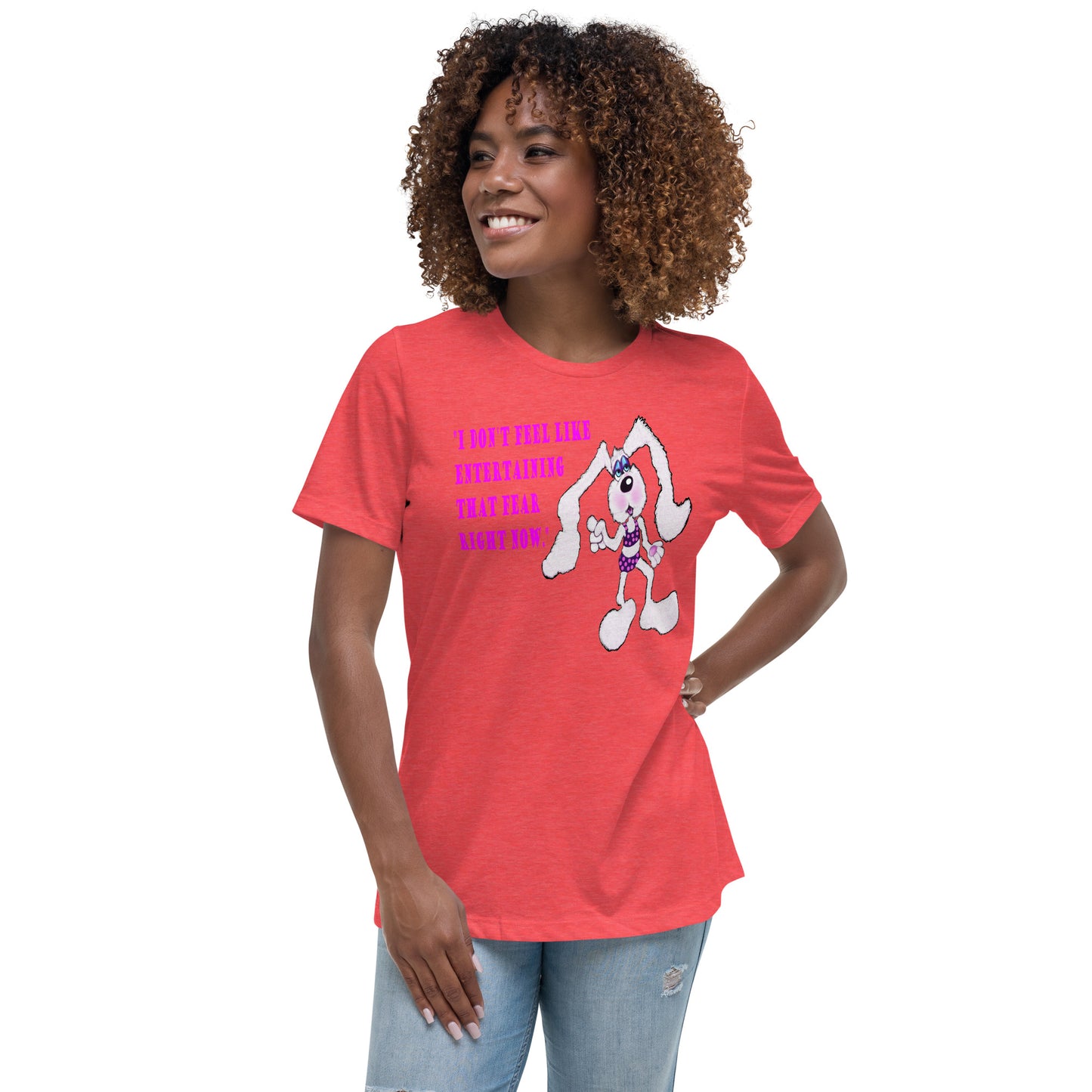 Intergalactic Space Bunny Fun Women's Relaxed T-Shirt