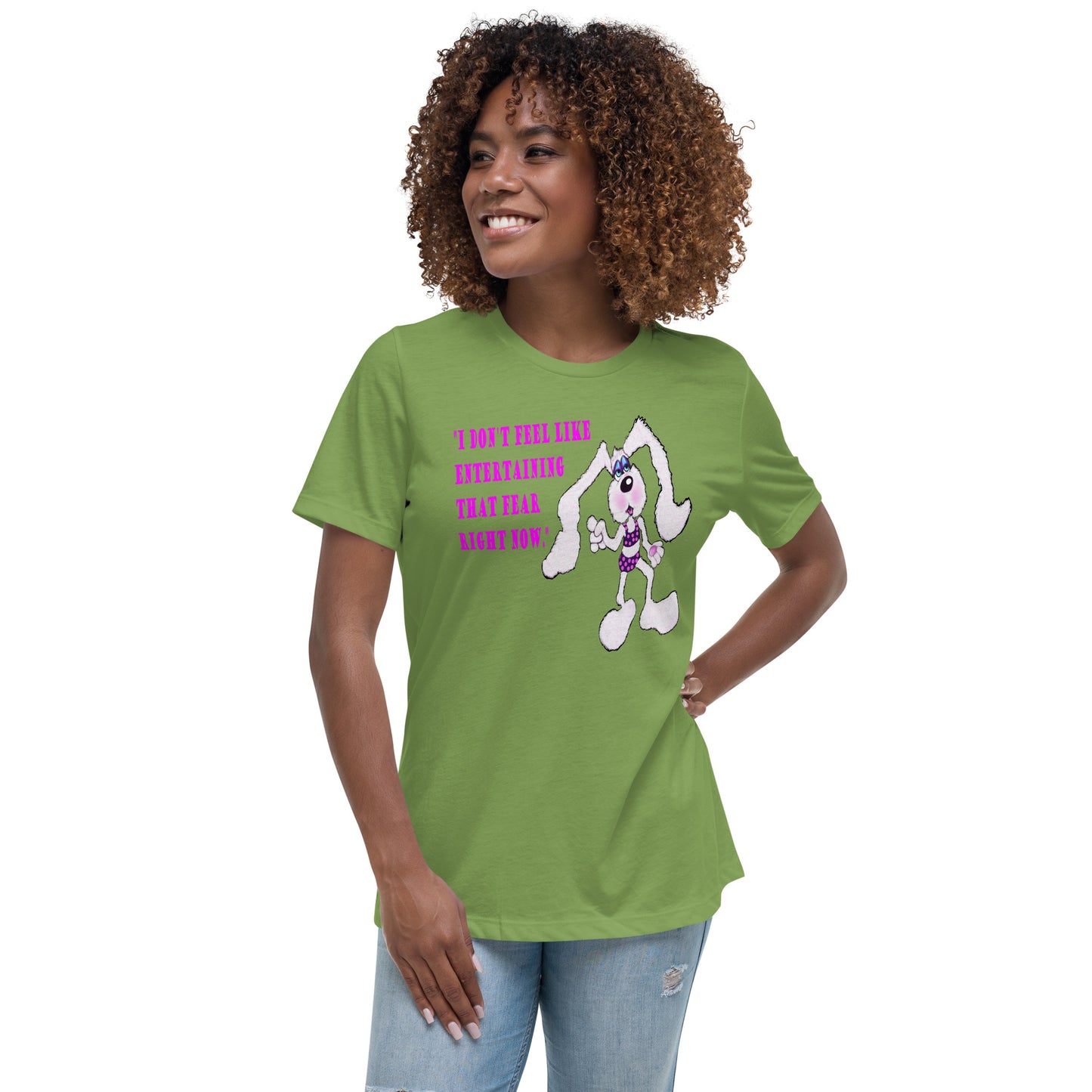 Intergalactic Space Bunny Fun Women's Relaxed T-Shirt