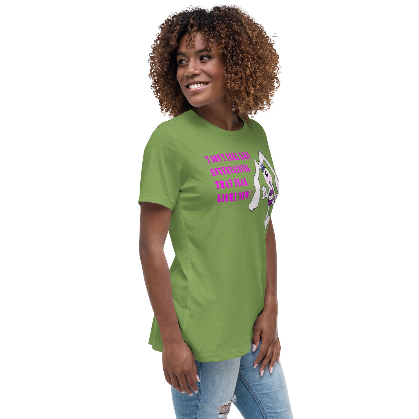 Intergalactic Space Bunny Fun Women's Relaxed T-Shirt