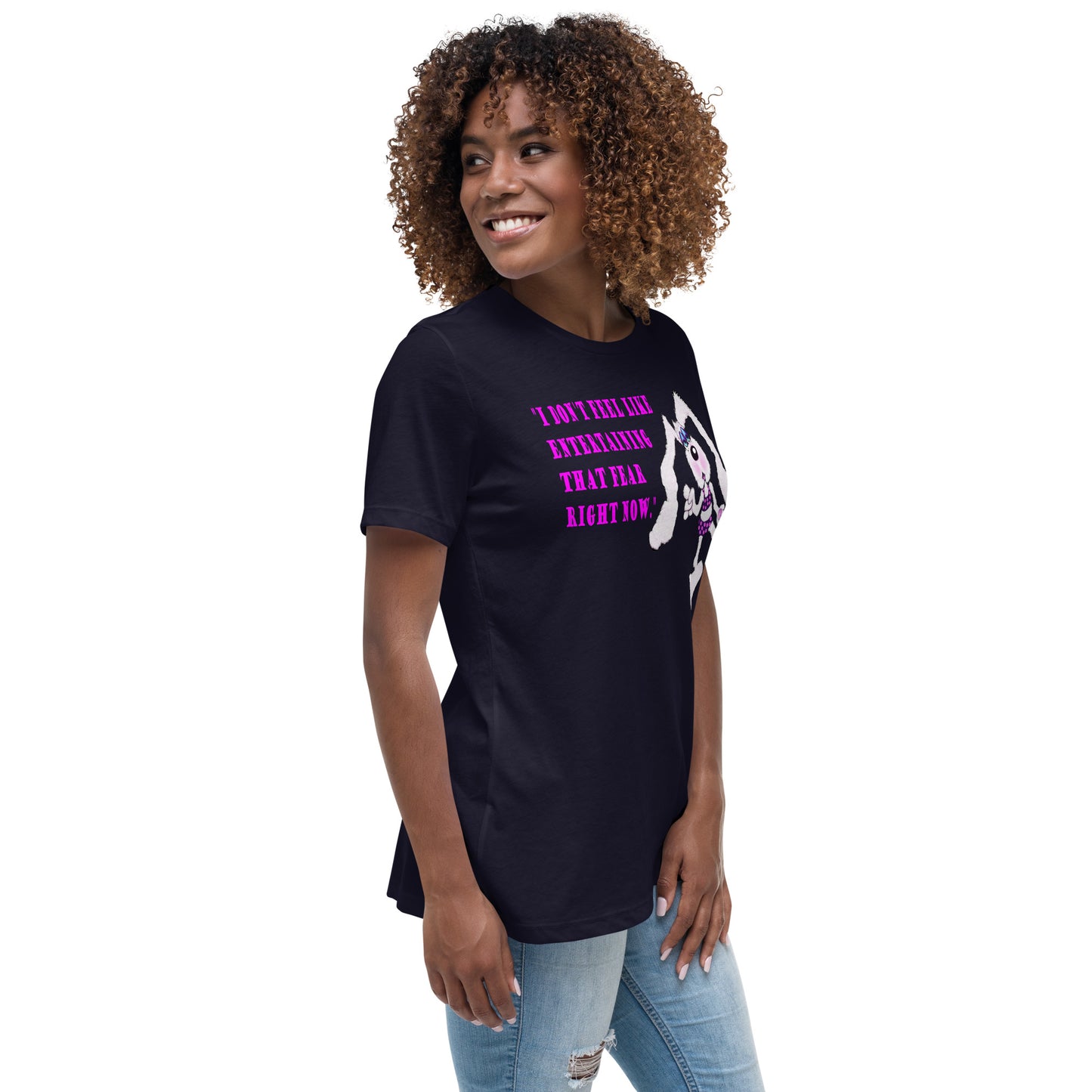 Intergalactic Space Bunny Fun Women's Relaxed T-Shirt