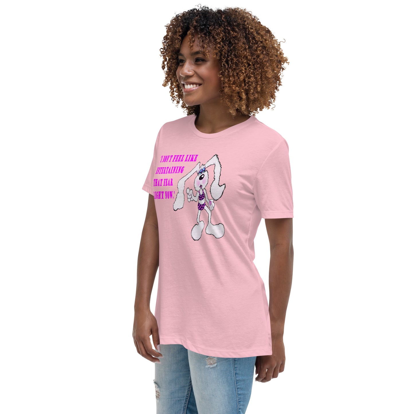 Intergalactic Space Bunny Fun Women's Relaxed T-Shirt