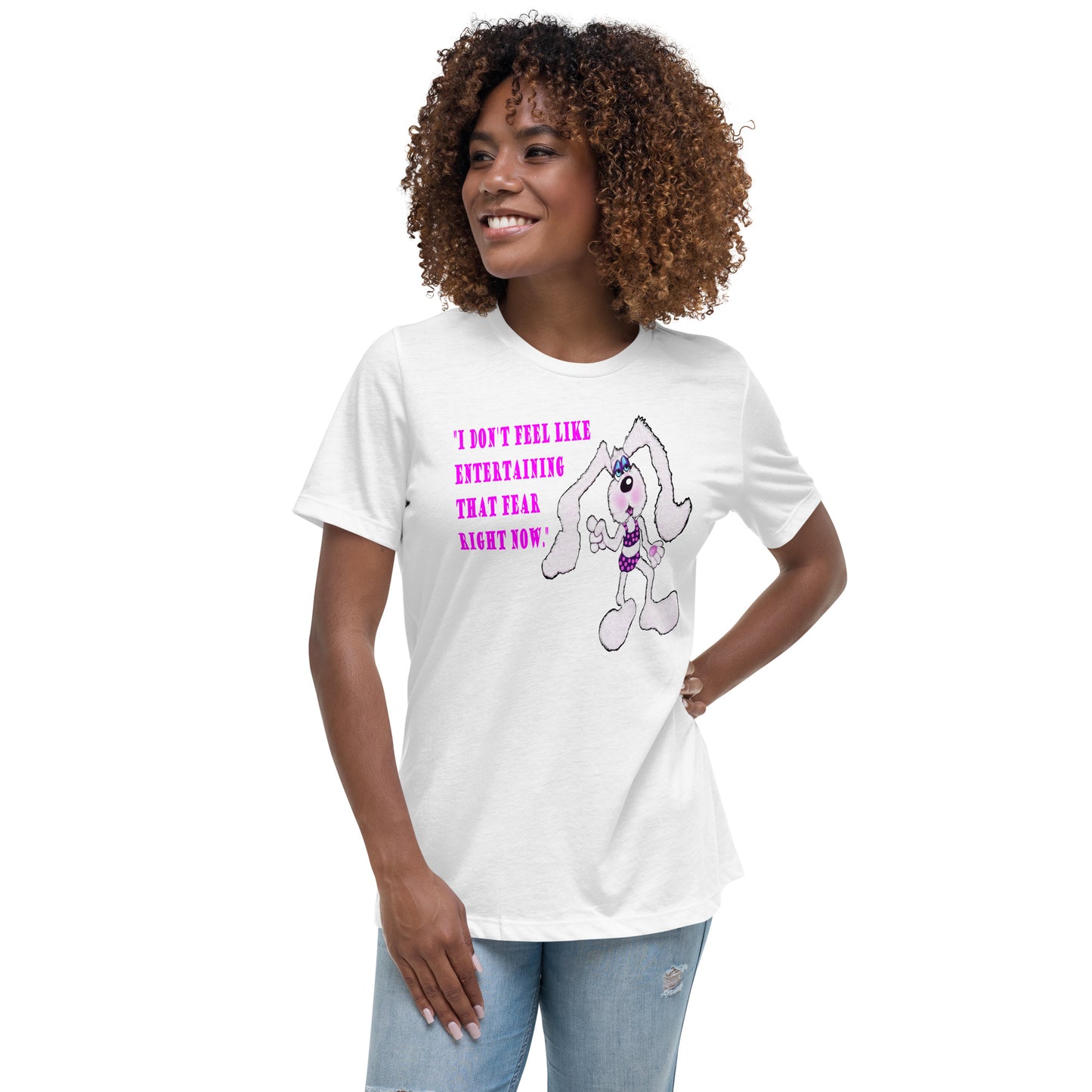 Intergalactic Space Bunny Fun Women's Relaxed T-Shirt