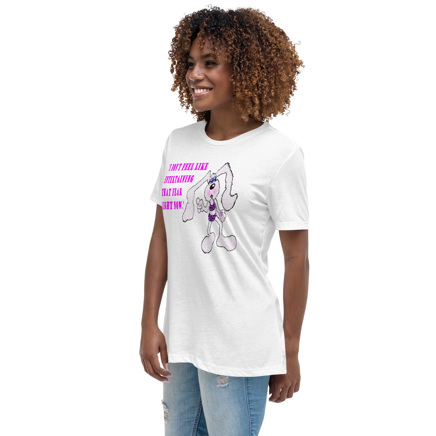 Intergalactic Space Bunny Fun Women's Relaxed T-Shirt