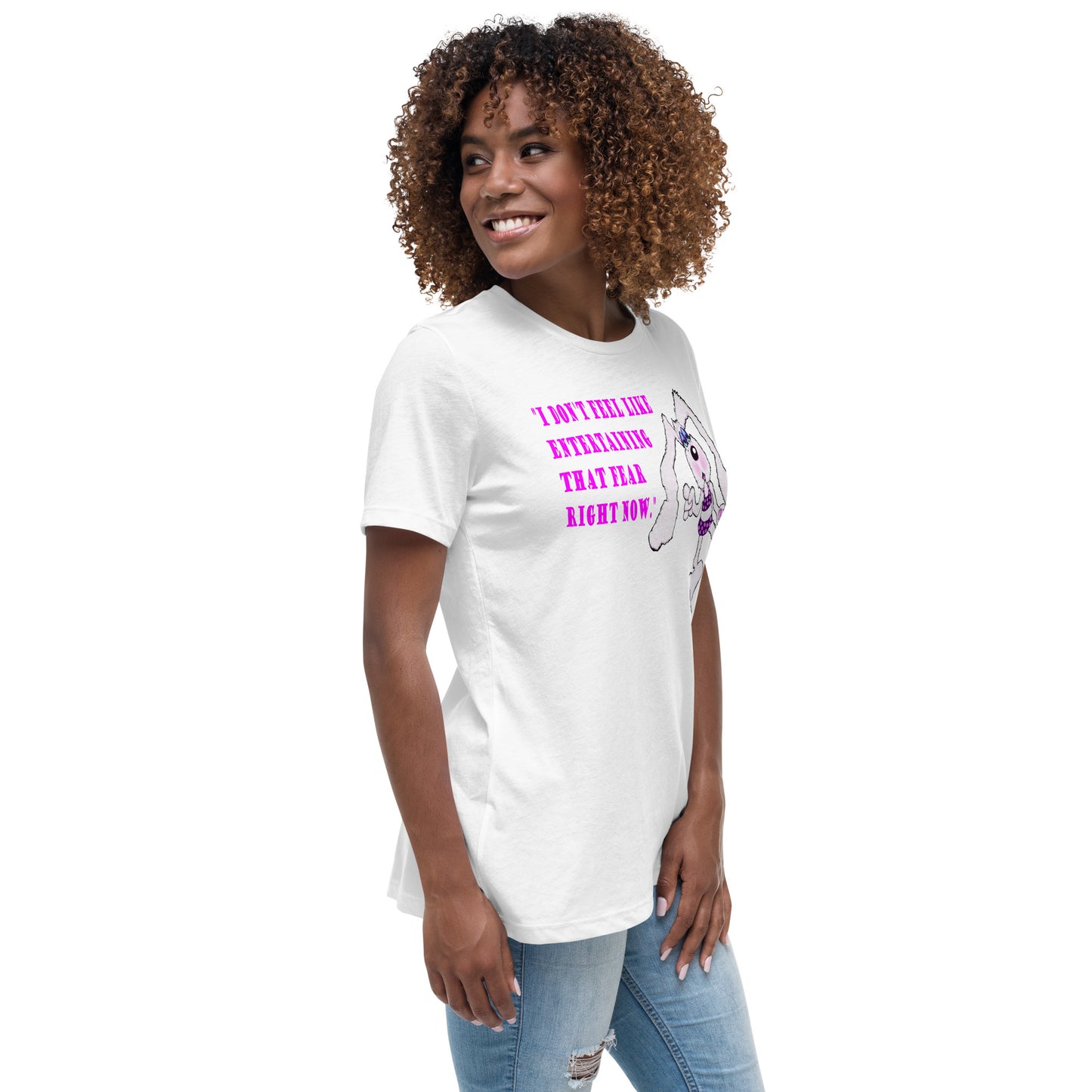 Intergalactic Space Bunny Fun Women's Relaxed T-Shirt